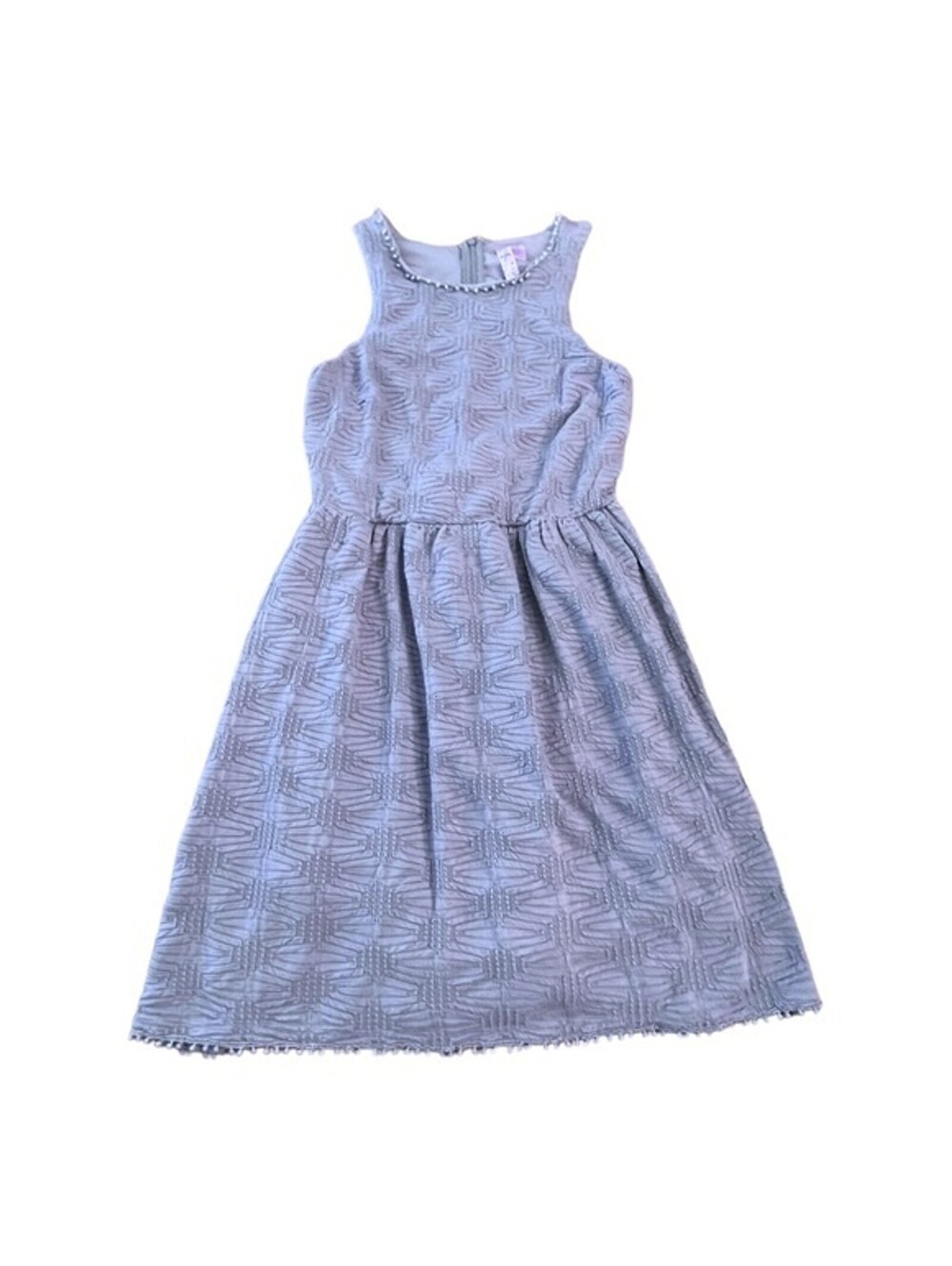 Alya Pom Pom Fit and Flare Fully Lined Sleeveless Dress Size S